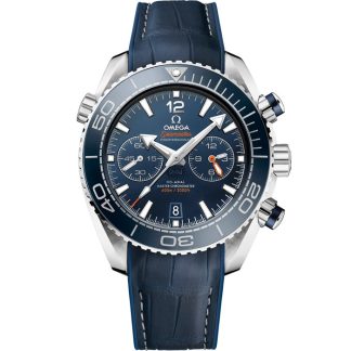 Omega Seamaster Planet Ocean 600M 45,5 mm, stål på läderrem med gummifodring 215.33.46.51.03.001
