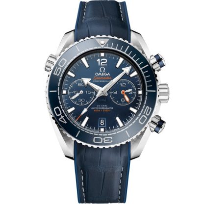 Omega Seamaster Planet Ocean 600M 45,5 mm, stål på läderrem med gummifodring 215.33.46.51.03.001