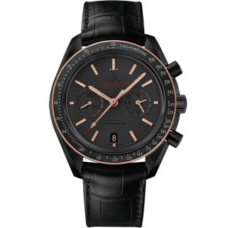Omega Sedna Black Speedmaster Dark Side of the Moon 44,25 mm, svart keramik på läderband 311.63.44.51.06.001