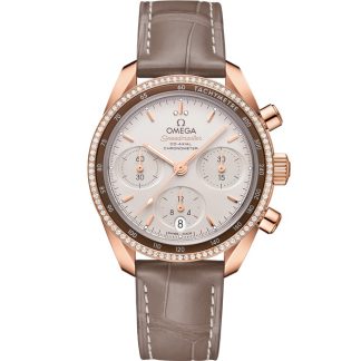 Omega Speedmaster 38 38 mm, Sedna™-guld på läderarmband 324.68.38.50.02.003