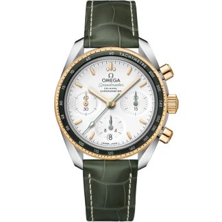 Omega Speedmaster 38 38 mm, stål - gult guld på läderrem 324.23.38.50.02.001
