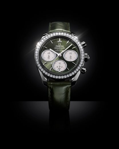 Omega Speedmaster 38 38 mm, stål på alligator 324.18.38.50.60.001 - Bild 5