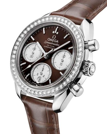 Omega Speedmaster 38 38 mm, stål på alligator 324.18.38.50.63.001 - Bild 3