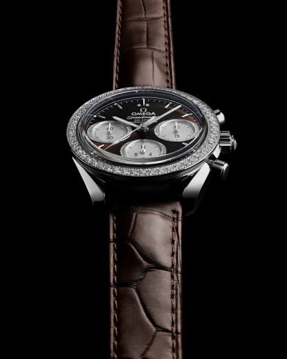 Omega Speedmaster 38 38 mm, stål på alligator 324.18.38.50.63.001 - Bild 6