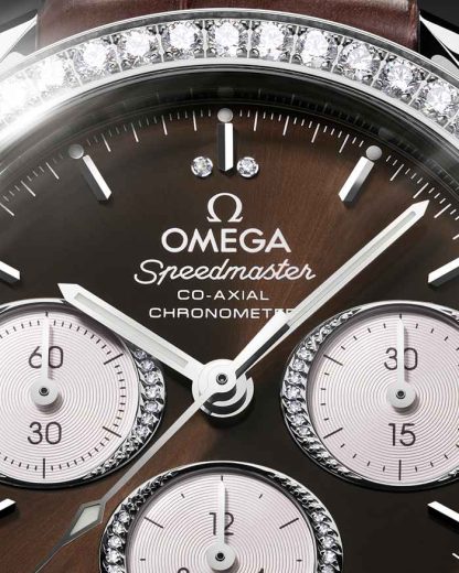 Omega Speedmaster 38 38 mm, stål på alligator 324.18.38.50.63.001 - Bild 7