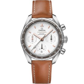 Omega Speedmaster 38 38 mm, stål på läderrem 324.32.38.50.02.001
