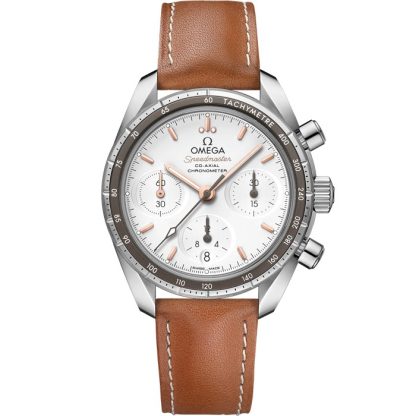 Omega Speedmaster 38 38 mm, stål på läderrem 324.32.38.50.02.001