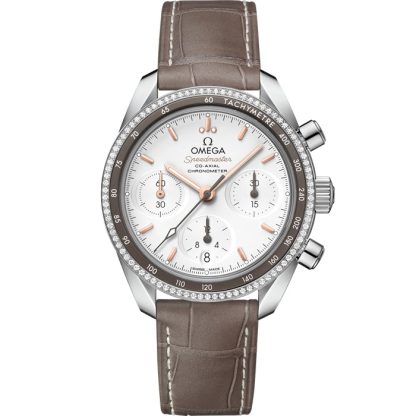 Omega Speedmaster 38 38 mm, stål på läderrem 324.38.38.50.02.001