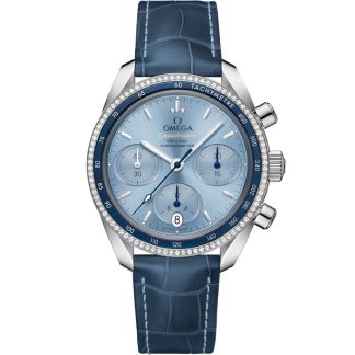 Omega Speedmaster 38 38 mm, stål på läderrem 324.38.38.50.03.001