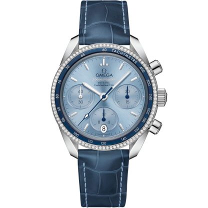 Omega Speedmaster 38 38 mm, stål på läderrem 324.38.38.50.03.001