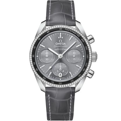 Omega Speedmaster 38 38 mm, stål på läderrem 324.38.38.50.06.001