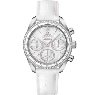 Omega Speedmaster 38 38 mm, stål på läderrem 324.38.38.50.55.001