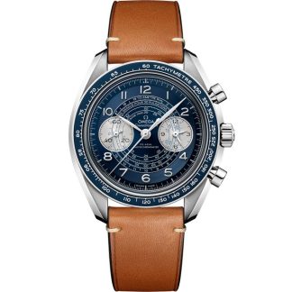 Omega Speedmaster Chronoscope 43 mm, stål på läderband 329.32.43.51.03.001