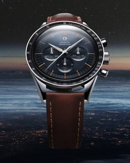Omega Speedmaster First OMEGA in Space 39,7 mm, stål på läderarmband 310.32.40.50.06.002 - Bild 5