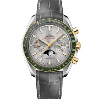 Omega Speedmaster Moonphase 44,25 mm, stål - gult guld på läderrem 304.23.44.52.06.001