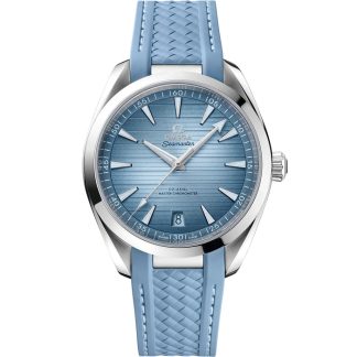 Omega Summer Blue Seamaster Aqua Terra 150M 41 mm, stål på gummiband 220.12.41.21.03.008