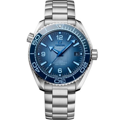 Omega Summer Blue Seamaster Planet Ocean 600M 39,5 mm, stål på stål 215.30.40.20.03.002