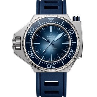 Omega Summer Blue Seamaster Ploprof 1200M 55x45 mm, O-MEGASTEEL på gummiband 227.32.55.21.03.001