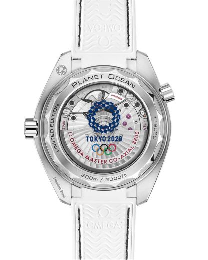 Omega Tokyo 2020 Limited Edition Seamaster Planet Ocean 600M 39,5 mm, stål på läderarmband 522.33.40.20.04.001 - Bild 2