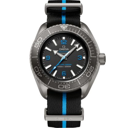 Omega Ultra Deep Seamaster Planet Ocean 6000M 45,5 mm, titan på NATO-band 215.92.46.21.01.001